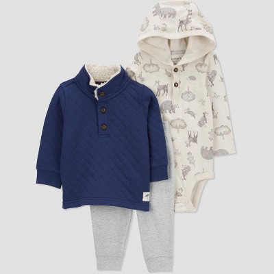 Image of Carter's Just One You® Baby Boys' Quilted Top & Bottom Set - Blue Newborn