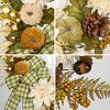 24-Inch Artificial Flower Harvest Wreath White & Green Pumpkin Wreath for Front Door - 2 of 4