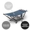 Zenithen Outdoor Patio Folding Collapsible Hammock w/ Sturdy Frame and Pillow For Camping, Blue - 2 of 4