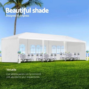 KTMBDW Outdoor Party Tent, Heavy Duty Canopy Event Wedding Tent with Removable Sidewalls for Parties Backyard Patio, White - 1 of 4