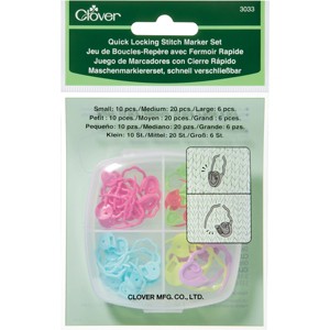 Clover Quick Locking Stitch Marker Set 36/Pkg - 1 of 2