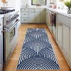 Washable Runner Rug, Modern Geometric Rainbow Carpet, Low Pile Non-Slip Floor Mat for Entryway, Living Room, or Nursery - 2 of 4