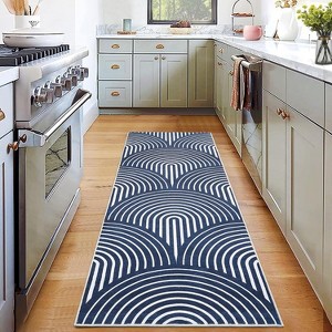 Machine Washable Abstract Area Rug, Non-Slip Low Pile Modern Rug for Living Room, Bedroom & Guest Room - 1 of 4