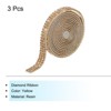 Unique Bargains Self-Adhesive DIY Crafts Decorations Crystal Rhinestone Diamond Ribbon 3 Rolls - 4 of 4