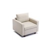 Multi-Functional Ottoman Breathable Linen Fabric Recliner Chair Sofa Modern Convertible Chair Modular Foam Play Couch - 3 of 4