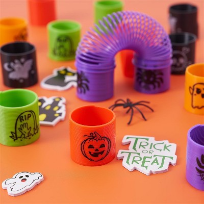 Joyfy 60 PCS Halloween Mini Magic Springs Toys for Kids, Fidget Stress Coils Spring Halloween Party Favors, Gift Bags Stuffers, Carnival Game Prizes
