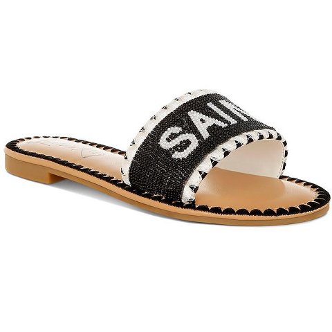 Обувь London Rag Womens Getaway Beaded Flat Slip Ons 10