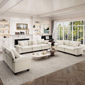 Captiva Designs Cloud Modular 7PC Sectional Sofa Set, Oversized U-Shaped Couch with Lounge Comfort, Corduroy & Chenille Fabric - 1 of 4