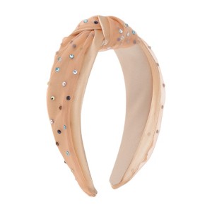 Unique Bargains Women's Cute Colored Diamond Knotted Headbands 1 Pc - 1 of 4