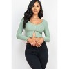 Slickblue Women's Ribbed Long Sleeve Button-Front Top, Cropped Fit, Casual Stretch Style, 10 Color Options, Size S-L - 2 of 4