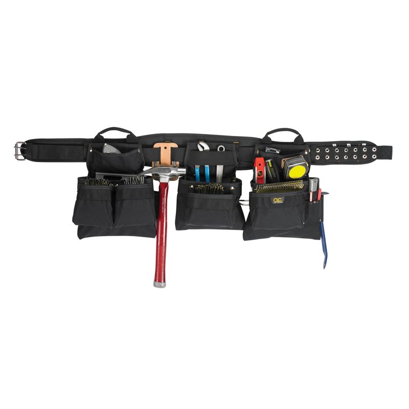 CLC Work Gear 18 pocket Polyester Fabric Tool Belt 24 in. L X 16.75 in. H Black 29 in. 46 in., 1 of 2