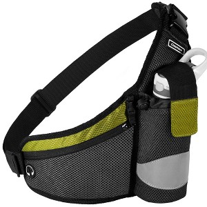 Running Belt Hiking Walking Waist Pack Reflective Adjustable Fanny Pack with Water Bottle Holder for Dog Walker Hiking Travel - 1 of 4