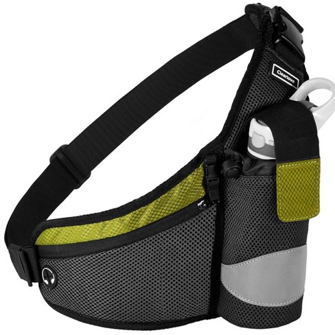 Running Belt Hiking Walking Waist Pack Reflective Adjustable Fanny Pack  with Water Bottle Holder for Dog Walker Hiking Travel