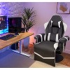 Clcbdeyit Ergonomic High Back Swivel Reclining Black White Chair - 2 of 4