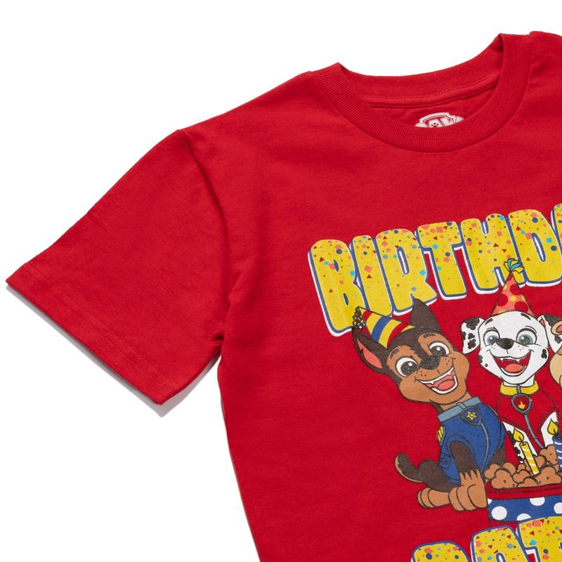 Nickelodeon Paw Patrol Rubble Marshall Skye Graphic T-Shirt Red Little Kid, 3 of 6