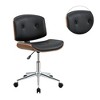 Simple Relax Leatherette Office Chair in Black and Walnut Finish - 3 of 4