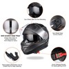 AHR Modular Full Face Motorcycle Helmet Flip up Dual Visor Motocross DOT S/M/L/XL/XXL - 3 of 4