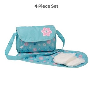 Adora Baby Doll Diaper Bag - Flower Power Diaper Bag with Baby Doll Accessories - 1 of 4