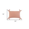 HomeRoots 16" X 24" Blush Pink 100% Cotton Zippered Pillow - 3 of 4