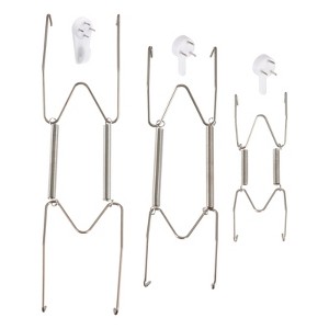 Unique Bargains Decorative Stainless Steel Invisible Wall Plate Kitchen Racks 12 Pcs - 1 of 4
