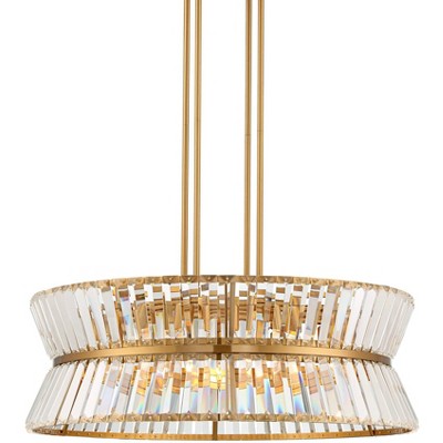 Vienna Full Spectrum Melwick Soft Gold Chandelier Lighting 28" Wide Modern Crystal Hourglass Shade 12-Light Fixture for Dining Room Kitchen Island