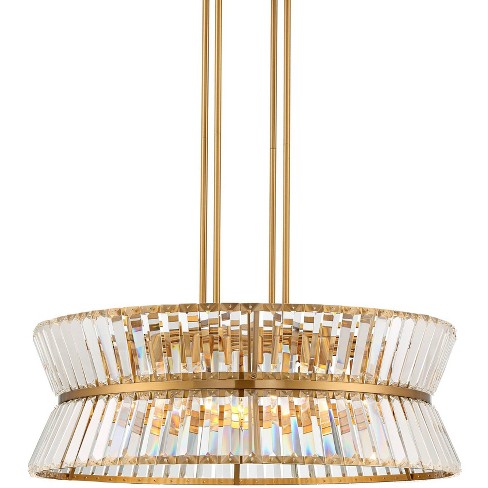 Vienna Full Spectrum Luxum Burnished Brass Chandelier 18 3/4 Wide Modern  Tiered Crystal 6-Light Fixture for Dining Room House Foyer Kitchen Island