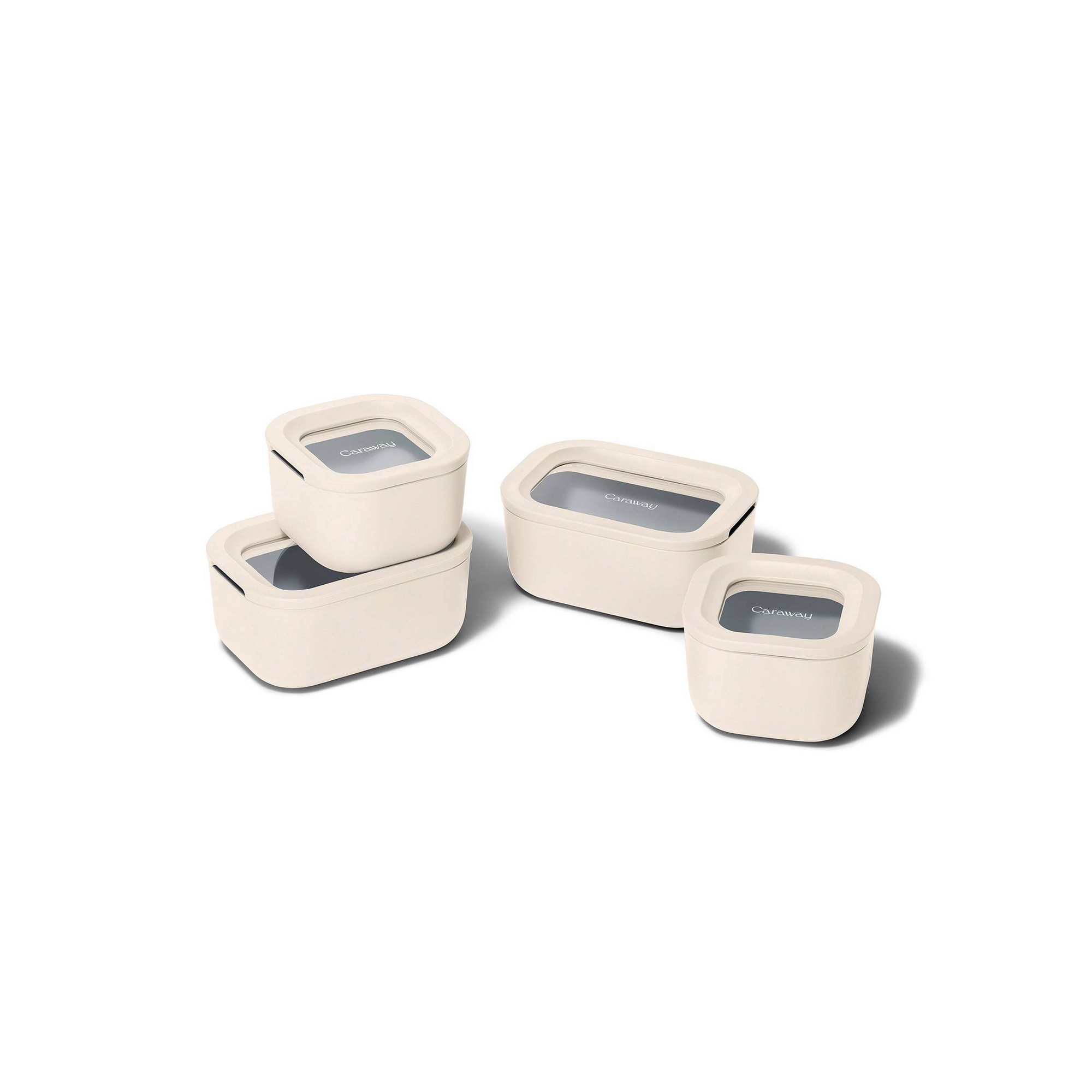 Caraway Home 9pc Mini Food Storage Set Cream