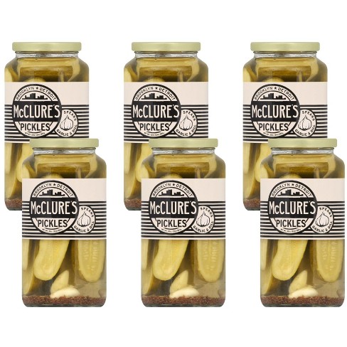 McClure's Garlic & Dill Spears Pickles - Case of 6/32 oz