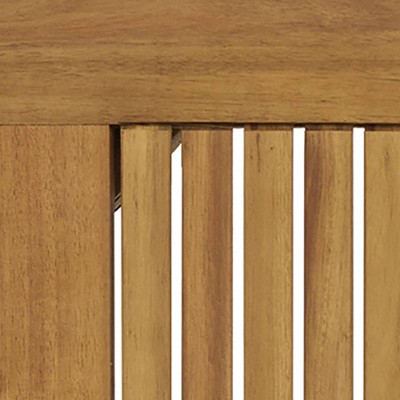 Okemo 2-Piece Acacia Wood Outdoor Patio Set with Cream Cushions