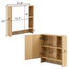 NicBex Wall Cabinet with Mirror,Over the Toilet Storage Cabinet,Wall Mounted Bathroom Cabinet with Shelves,Medicine Cabinet with Towel Rack - 3 of 4