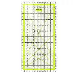 Square Acrylic Ruler,Green Quilting Ruler Laser Cut Acrylic Quilters Ruler for Quilting Sewing & Crafts 