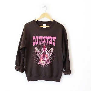 Simply Sage Market Women's Graphic Sweatshirt Coquette Country Music - 1 of 4