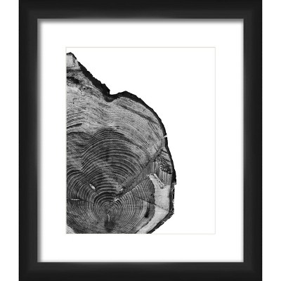 13" x 15" Matted to 2" Abstract Wood Picture Framed Black - PTM Images