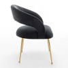 SEYNAR Mid Century Modern Velvet Upolstered Open-Back Dining Chair Set of 6 - 3 of 4