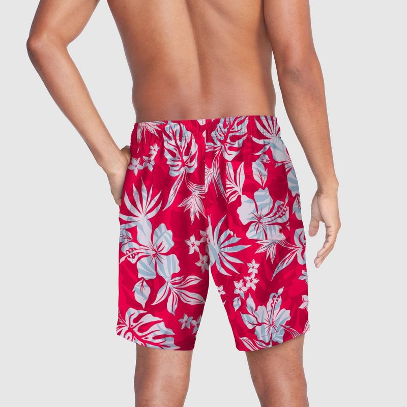 Speedo Men&#39;s 7&#34; Floral Print Swim Shorts - Coral Red, 2 of 4