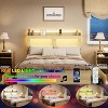 PAKASEPT Queen Bed Frame with Headboard - Rattan Platform Bed Frame with 4 Storage Drawers and harging Station and LED Light - 4 of 4