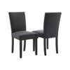 Dining Chairs Set of 2 Upholstered Fabric Kitchen Chairs with Nailhead Trim Comfortable Dining Chairs for Small Space Apartment - 3 of 4