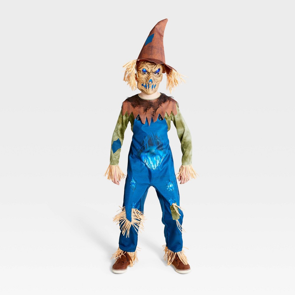 Halloween Kids' Light Up Straw Scarecrow Halloween Costume with Accessories M - Hyde & EEK! Boutique