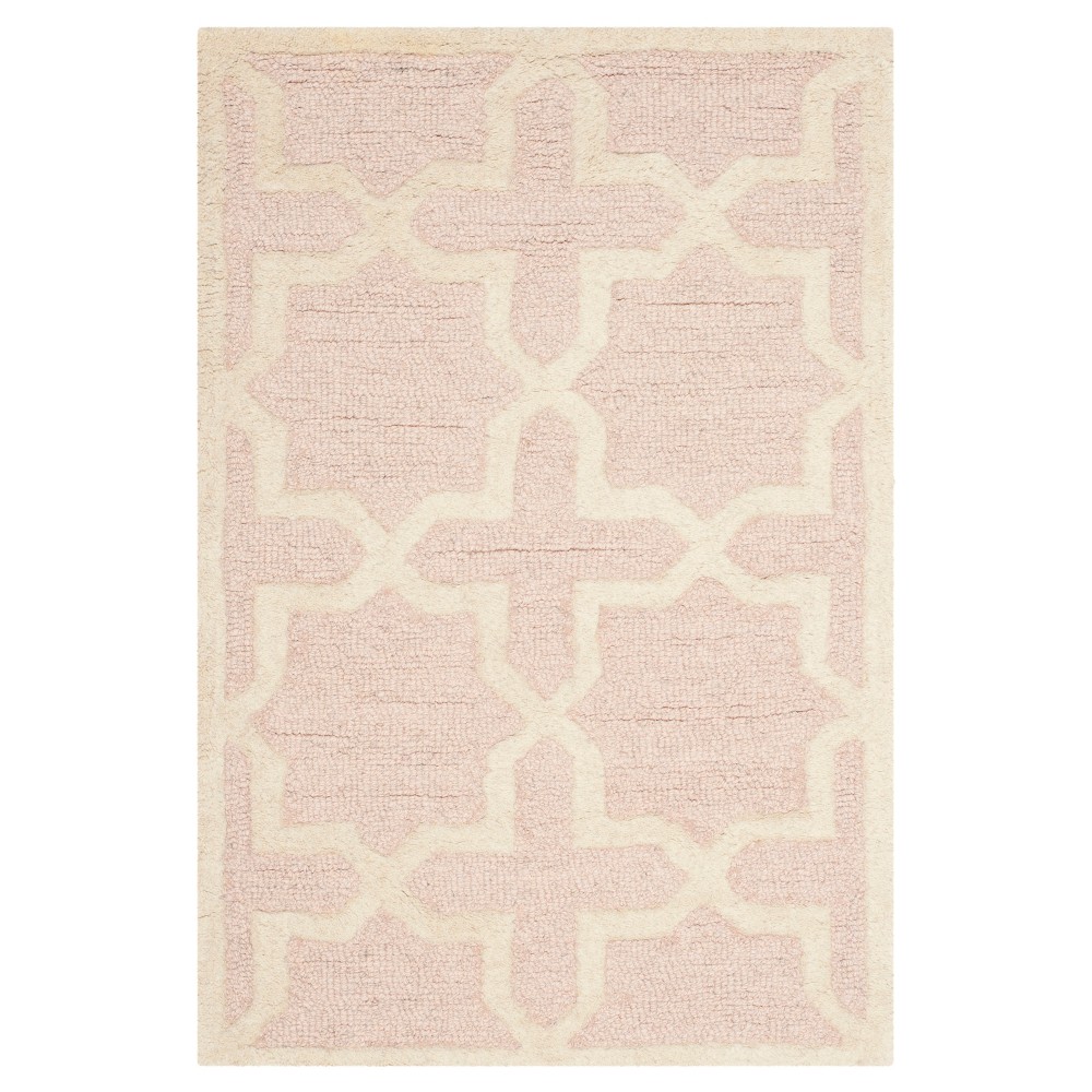 Trellis Accent Rug Light Pink/Ivory