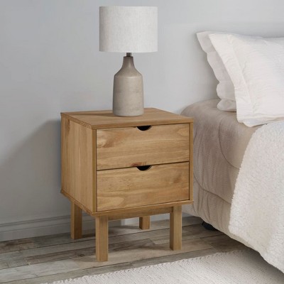 vidaXL Bedside Cabinet OTTA 17.7 in.x15.4 in.x22.4 in. Solid Wood Pine
