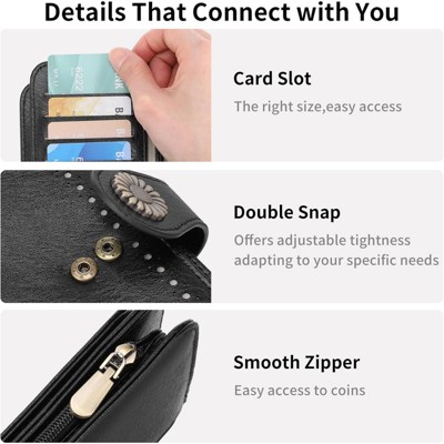 Clotth Womens RFID Blocking Trifold Wallet - Large Capacity,Secure Closure - Easy to Use Credit Card Organizer for Daily Use and Travel - image 4