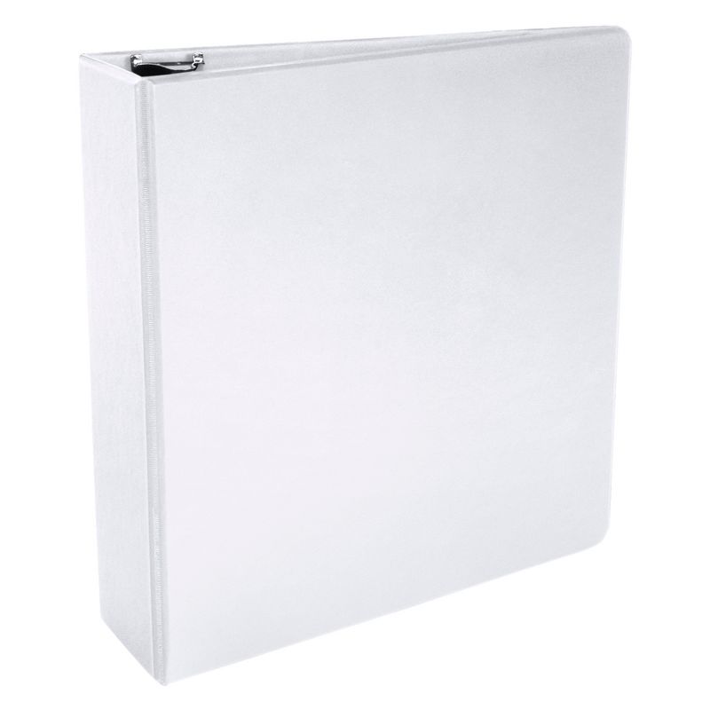 School Smart D Ring Binder, Polypropylene, 3 Inches, White, 1 of 3