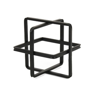 Cheung's Alle Black Geometric Decor Cube Large