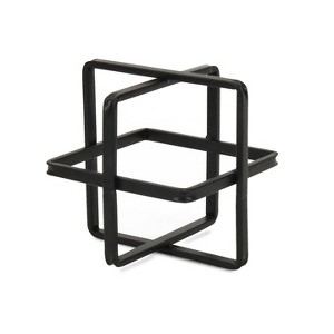 Cheung's Alle Black Geometric Decor Cube Large - 1 of 4