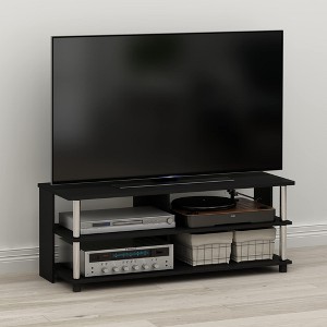 Furinno 3-Tier TV Stand for TVs up to 48" TV Console Table Entertainment Center w/Open Storage Shelves,Americano - 1 of 4