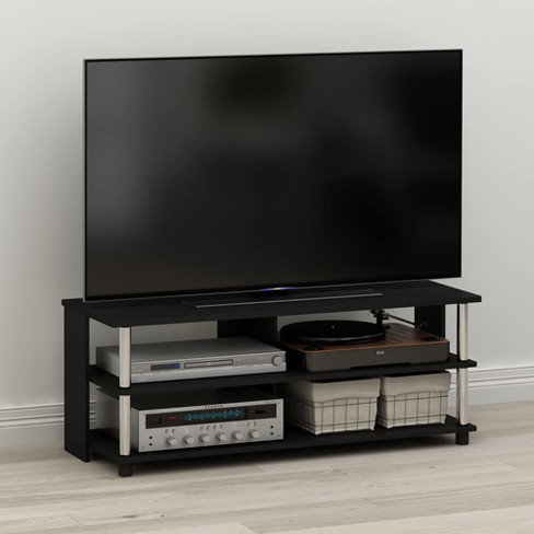 Furinno 3 tier Tv Stand For Tvs Up To 48 Tv Console Table Entertainment Center W open Storage Shelves americano Target