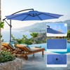 DSVIMOY Patio Umbrellas, Cantilever Umbrella with 8 Ribs, Outdoor Sun Shade with Wind Vent for Lawn Garden Pool, Blue, 117.6"*84.72"*117.6" - 4 of 4