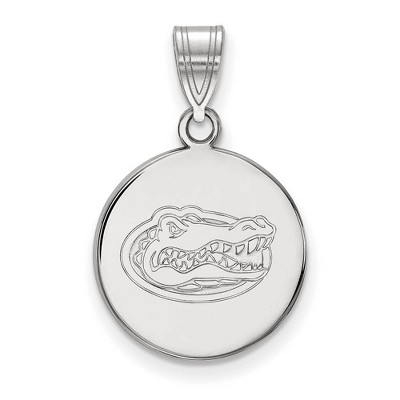 Black Bow Jewelry 14k White Gold Florida Gators NCAA Medium Pendant