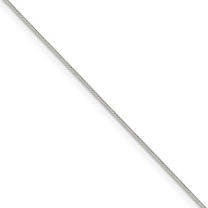 Black Bow Jewelry 0.7mm, Sterling Silver Round Snake Chain Necklace - 1 of 4
