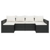 vidaXL Garden Lounge Set Black and Cream White - 4 of 4